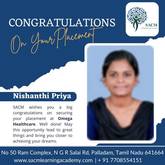 Nishanthi Priya — placed at Omega Healthcare