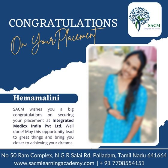 Hemamalini — placed at Integrated Medicx